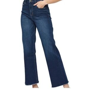 Mica Festival High Waist Blue Women's Wide Leg Jeans - 28